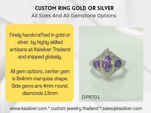 gemstone and diamond ring