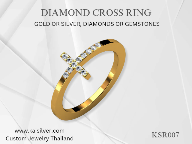 gold cross ring