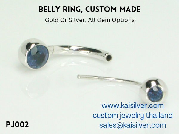 kaisilver belly rings custom made