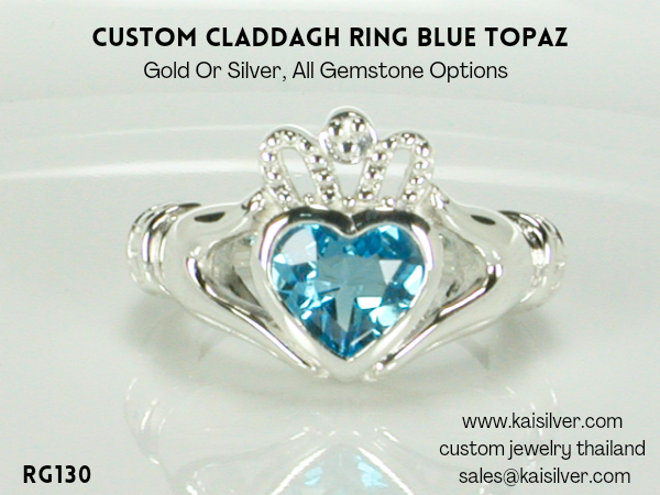 custom rings silver or gold claddagh