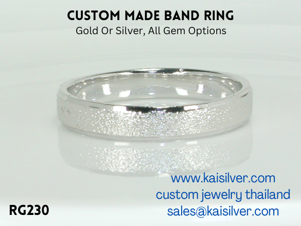 plain white gold band ring wedding